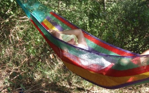 Hangmatten van Icolori op camping Faranghe in Italië