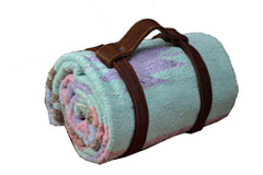 Couverture + sangle<br/>Indienne , 200 x 125 cm<br/>1EEZZ1DGpastelX