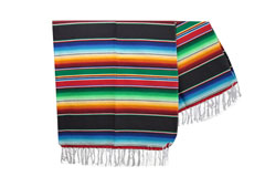 Mexicaanse deken - Serape - XL - Zwart - BBBZZ0black3