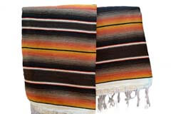 Couverture mexicaine -  Serape - XL - Brun - BBBZZ1browngold1