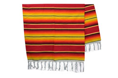 Mexikanische Decke -  Serape - XL - Rot  - BBBZZ1redyellow1