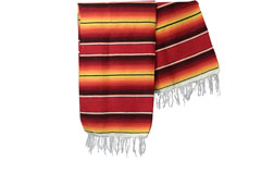 Couverture mexicaine<br/>Serape , 215 x 155 cm<br/>BBBZZ1redyellow4