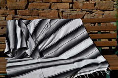 Couverture mexicaine -  Serape - XL - Blanc - BBBZZ1white