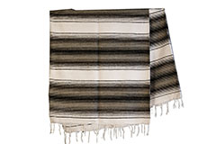 Couverture mexicaine -  Serape - XL - Blanc - BBBZZ2whiteblack