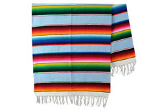 Mexikanische Decke -  Serape - XL - Blau  - BBXZZ0lightblu
