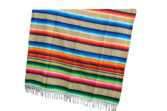 Mexicaanse deken<br/>Serape , 210 x 150 cm<br/>BBXZZ0lightbrown