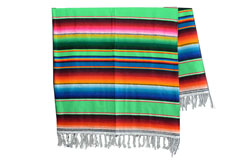 Couverture mexicaine -  Serape - XL - Vert - BBXZZ0lime