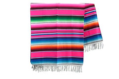Mexicaanse deken - Serape - XL - Roze - BBXZZ0pink3