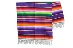 Mexikanische Decke -  Serape - XL - Lila  - BBXZZ0purple1