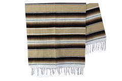 Mexikanische Decke -  Serape - XL - Braun  - BBXZZ1beigebrown1