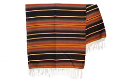 Couverture mexicaine -  Serape - XL - Noir - BBXZZ1blackgold