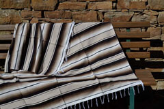 Mexican blanket - Serape - XL - Brown - BBXZZ1natbrown1