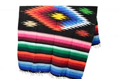 Couverture mexicaine<br/>Indienne , 200 x 125 cm<br/>EEEZZ0DGblack5