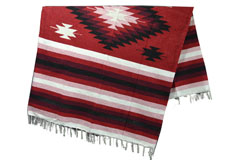 Couverture mexicaine<br/>Indienne , 200 x 125 cm<br/>EEEZZ1DGred1