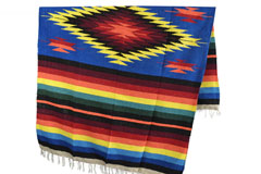 Mexicaanse deken - Indianen - L - Blauw - EEXZZ0DGblu