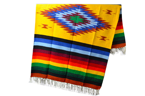 Mexican blanket<br/>indian, 200 x 125 cm<br/>EEXZZ0DGyellow1