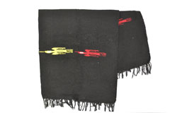 Coperta messicana<br/>Tinta unita ,  200 x 125 cm<br/>QEXZZ0black1