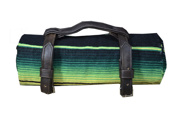 Couverture + sangle -  Serape - XL - Vert - 1BBZZ1blackgreenX