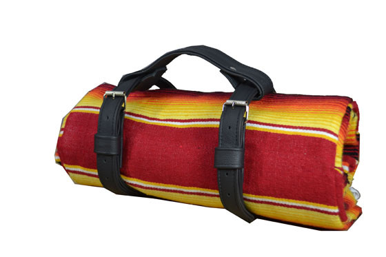 Deken + riem - Serape - XL - Rood - 3BBZZ1redyellow1B