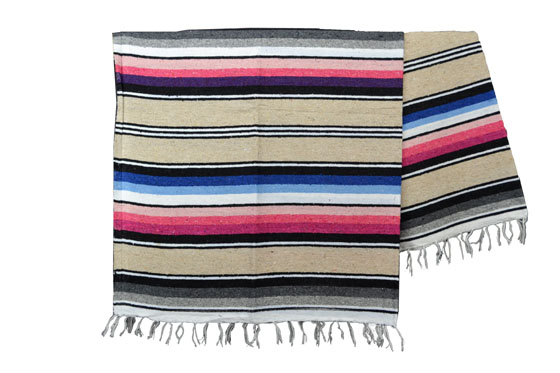 Mexican blanket - Serape - XL - Pink - ABMZZ0natural2