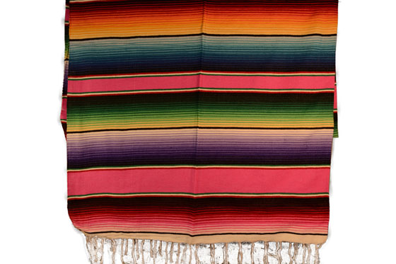 Mexicaanse deken - Serape - XL - Roze - BBBZZ0pink1