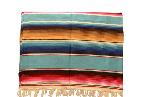Mexican blanket - Serape - XL - Turquoise - BBBZZ0turq