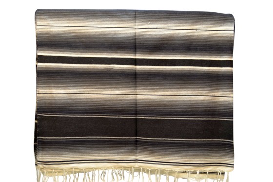Mexicaanse deken - Serape - XL - Zwart - BBBZZ1blackwhite