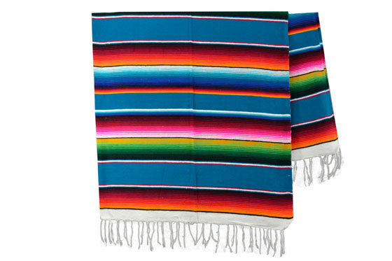 Coperta messicana -  Serape -  XL -  Blu - BBXZZ0blu5
