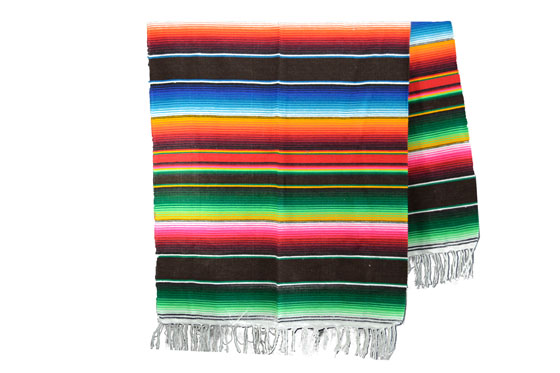 Mexican blanket - Serape - XL - Brown - BBXZZ0darkbrown