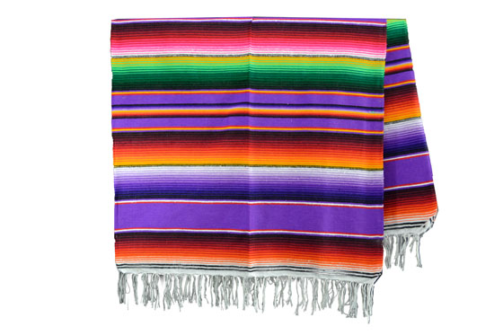 Couverture mexicaine -  Serape - XL - Violet - BBXZZ0fuchsia1