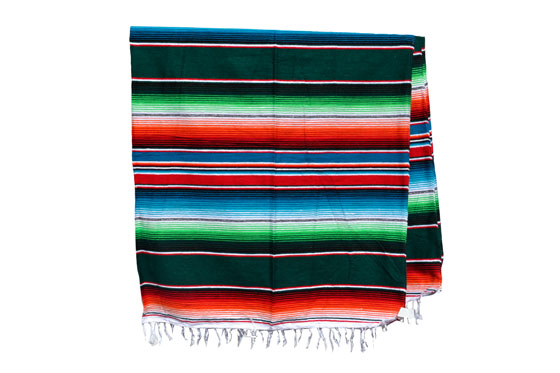 Mexicaanse deken - Serape - XL - Groen - BBXZZ0green2