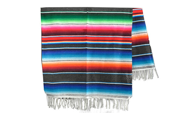 Mexicaanse deken - Serape - XL - Grijs - BBXZZ0grey2