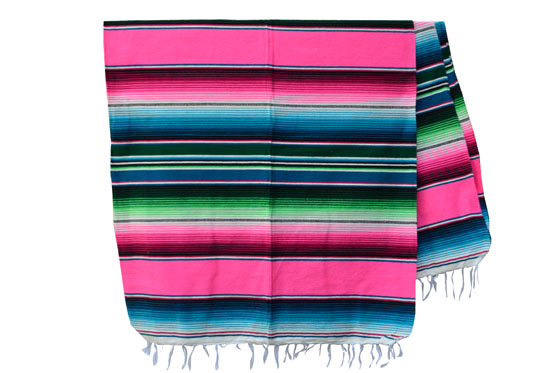 Couverture mexicaine -  Serape - XL - Rose - BBXZZ0hotpink