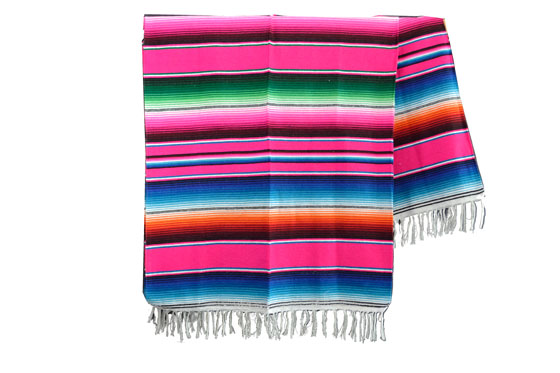 Mexicaanse deken - Serape - XL - Roze - BBXZZ0pink3