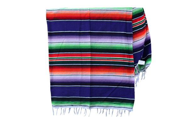 Mexikanische Decke -  Serape - XL - Lila  - BBXZZ0purple