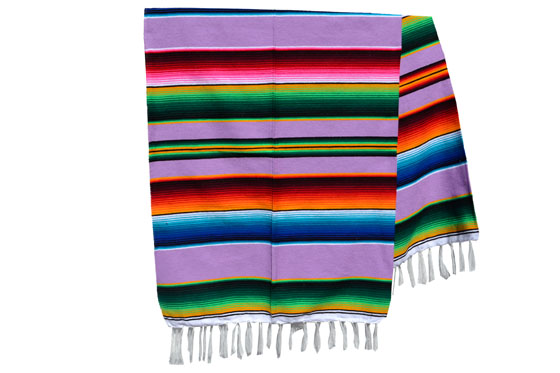Mexikanische Decke -  Serape - XL - Violett  - BBXZZ0violet
