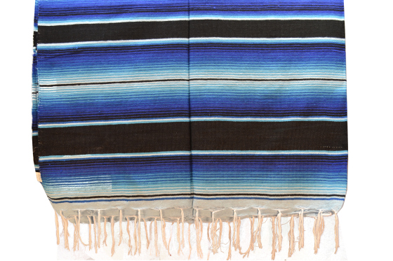 Mexican blanket - Serape - XL - Blue - BBXZZ1blackblu1