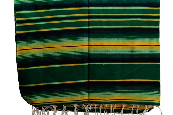 Mexicaanse deken - Serape - XL - Groen - BBXZZ1greenyellow1