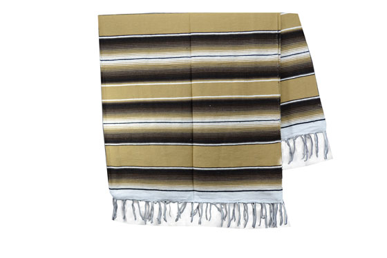 Couverture mexicaine -  Serape - XL - Brun - BBXZZ1lightbrown1