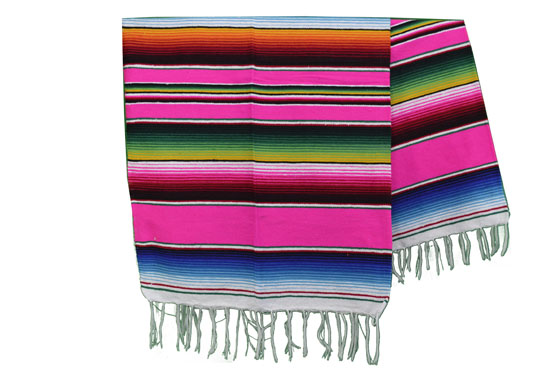 Mexican blanket - Serape - L - Pink - BPXZZ0hotpink