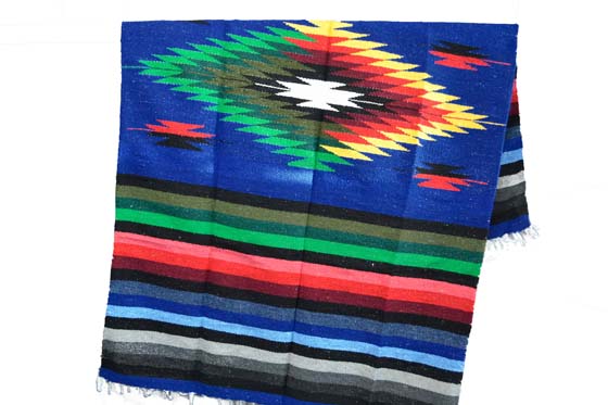 Mexicaanse deken - Indianen - L - Blauw - EEEZZ0DGblu24