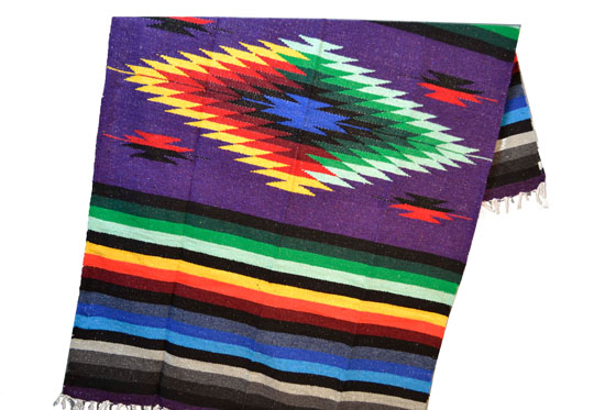 Mexikanische Decke -  Indianer - L - Lila  - EEEZZ0DGpurple15