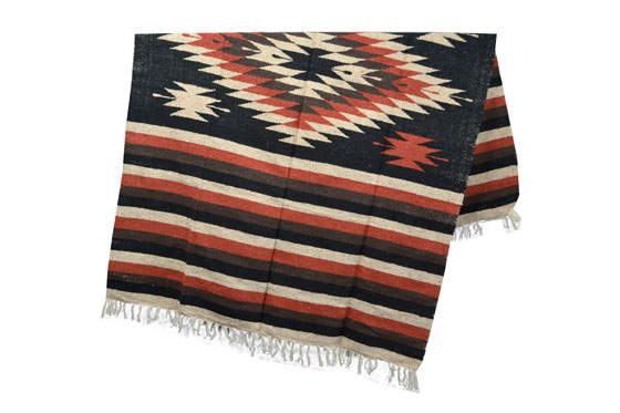 Coperta messicana -  Indiana -  L -  Nero - EEEZZ1DGblackrust1