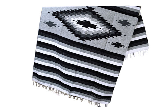 Couverture mexicaine -  Indienne - L - Gris - EEEZZ1DGgrey