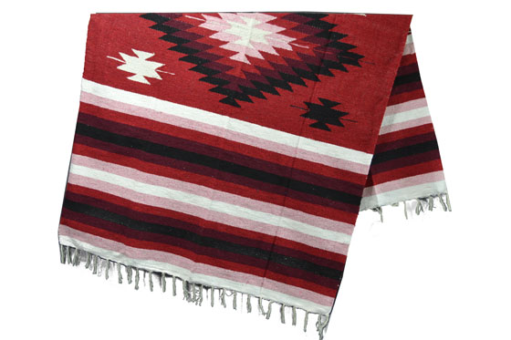 Coperta messicana -  Indiana -  L -  Rosso - EEEZZ1DGred1