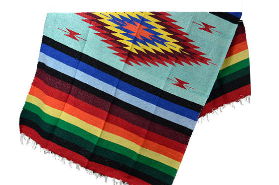 Coperta messicana -  Indiana -  L -  Verde - EEXZZ0DGmint