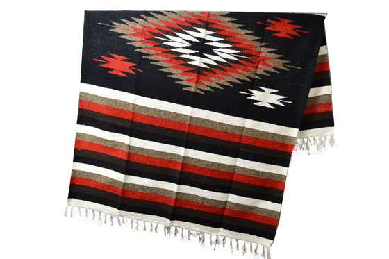 Mexicaanse deken - Indianen - L - Zwart - EEXZZ1DGblackrust