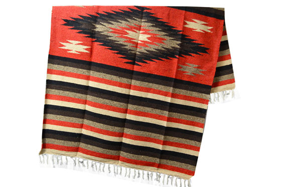 Mexican blanket - indian - L - Brown - EEXZZ1DGrustblack