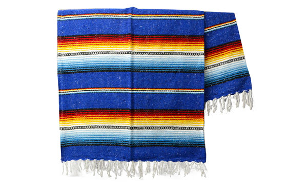 Mexicaanse deken - Falsa - XL - Blauw - MBXZZ0royalblu