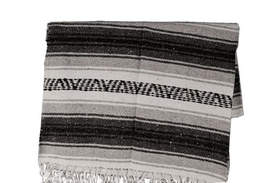 Coperta messicana -  Falsa -  L - MSAZZ0grey-wit